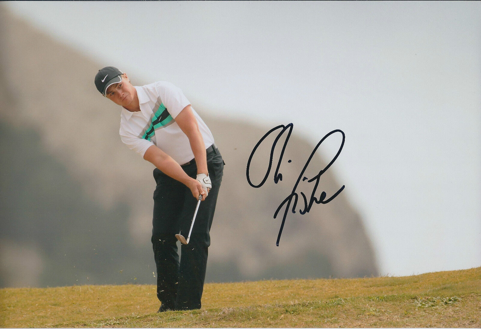 Oliver FISHER SIGNED 12x8 Photo Poster painting AFTAL COA Autograph Madiera Open Golf