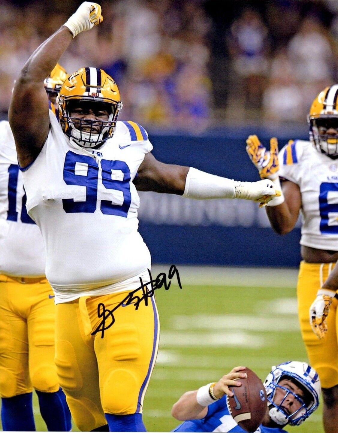 Greg Gilmore LSU Tigers hand signed autographed 8x10 football Photo Poster painting b