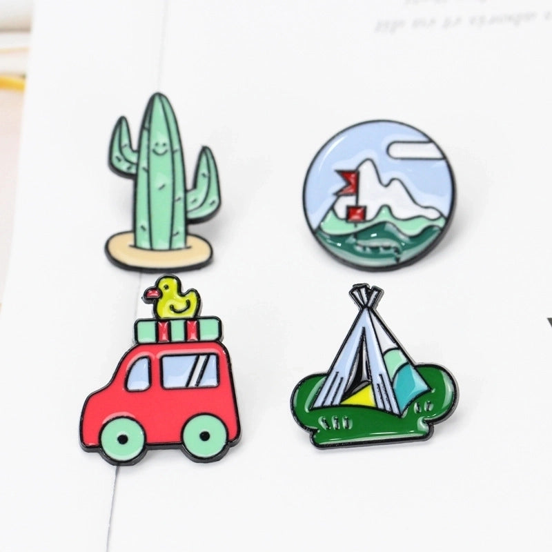 Cartoon Style Pin Alloy Plating No Inlaid Unisex Brooches