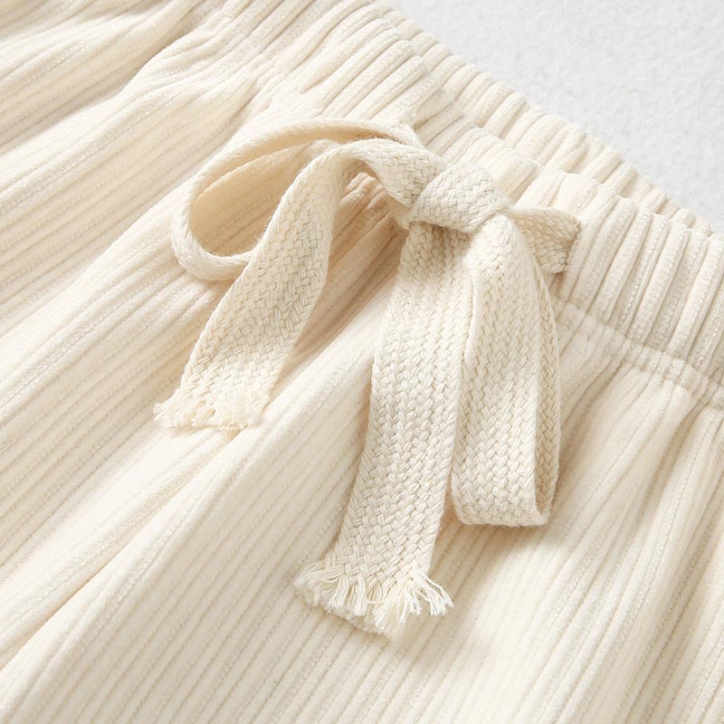Loose Stripe Lace Up Casual Pants