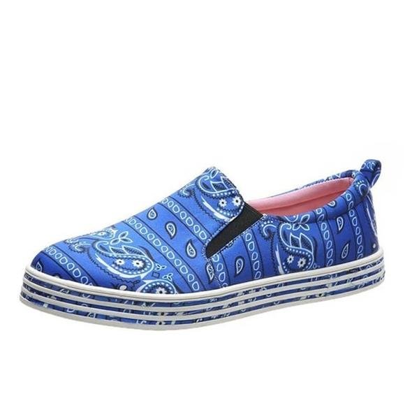 Women Fabric Characteristic Pattern Slip On Skate Loafer -loafers