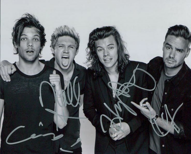 One Direction BY ALL 4 signed in-person 8x10 Photo Poster painting