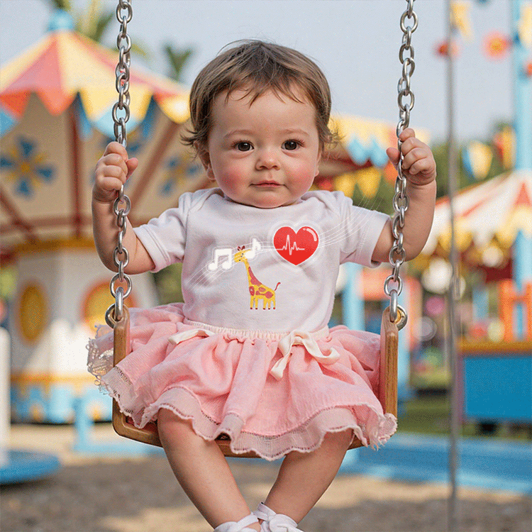 18" Real Lifelike Cute Awake Reborn Newborn Doll Named Mebin with Brown Hair Rebornartdoll® RSAW-Rebornartdoll®