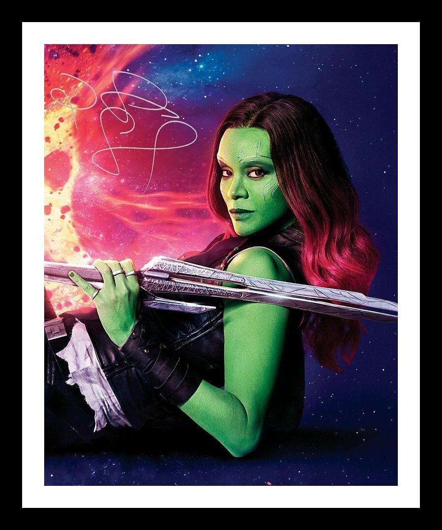 Zoe Saldana - Guardians Of The Galaxy - The Avengers Signed & Framed Photo Poster painting 1