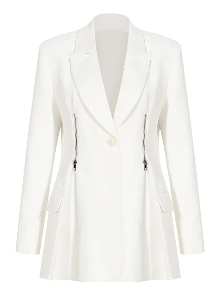 Woherb Fashion Women's New Notched Long Sleeve Plaid Single Button Blazer And High Waist Straight Zipper Pant Summer 2023 17A1629-Outfit Ideas