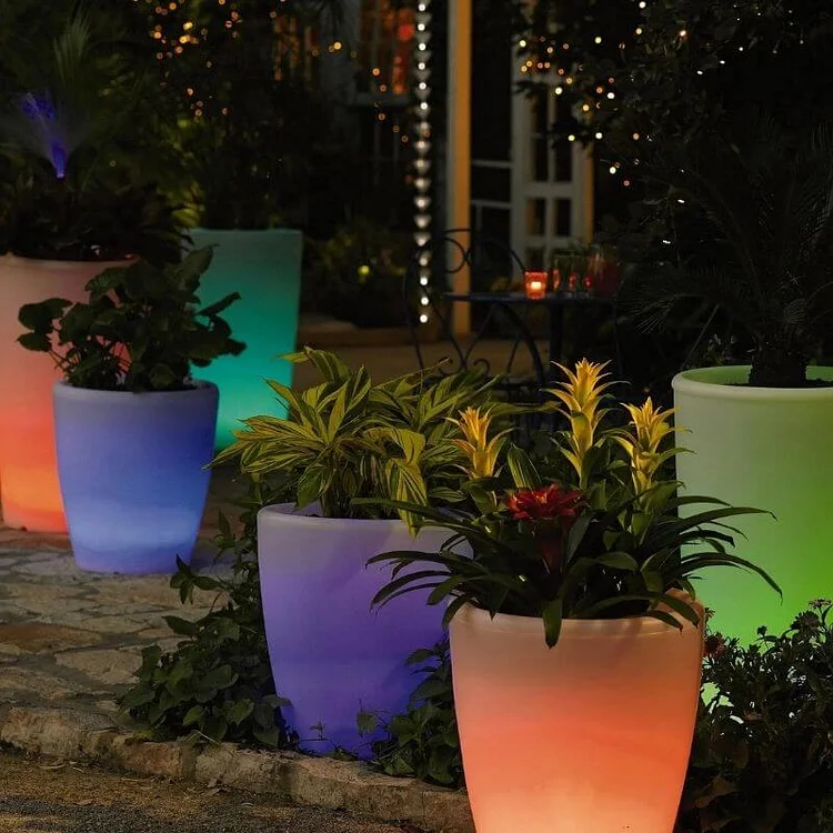 LED Solar Flower Pot Light