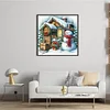 Christmas Cottage-11CT Stamped Cross Stitch 45*45cm/17.72*17.72in