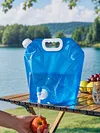 5L Camping Water Container Bags with Spout  Water Jug with Lanyard & Carabiner Foldable Water Storage Bags for Sport Camping Riding Mountaineer Backoacking