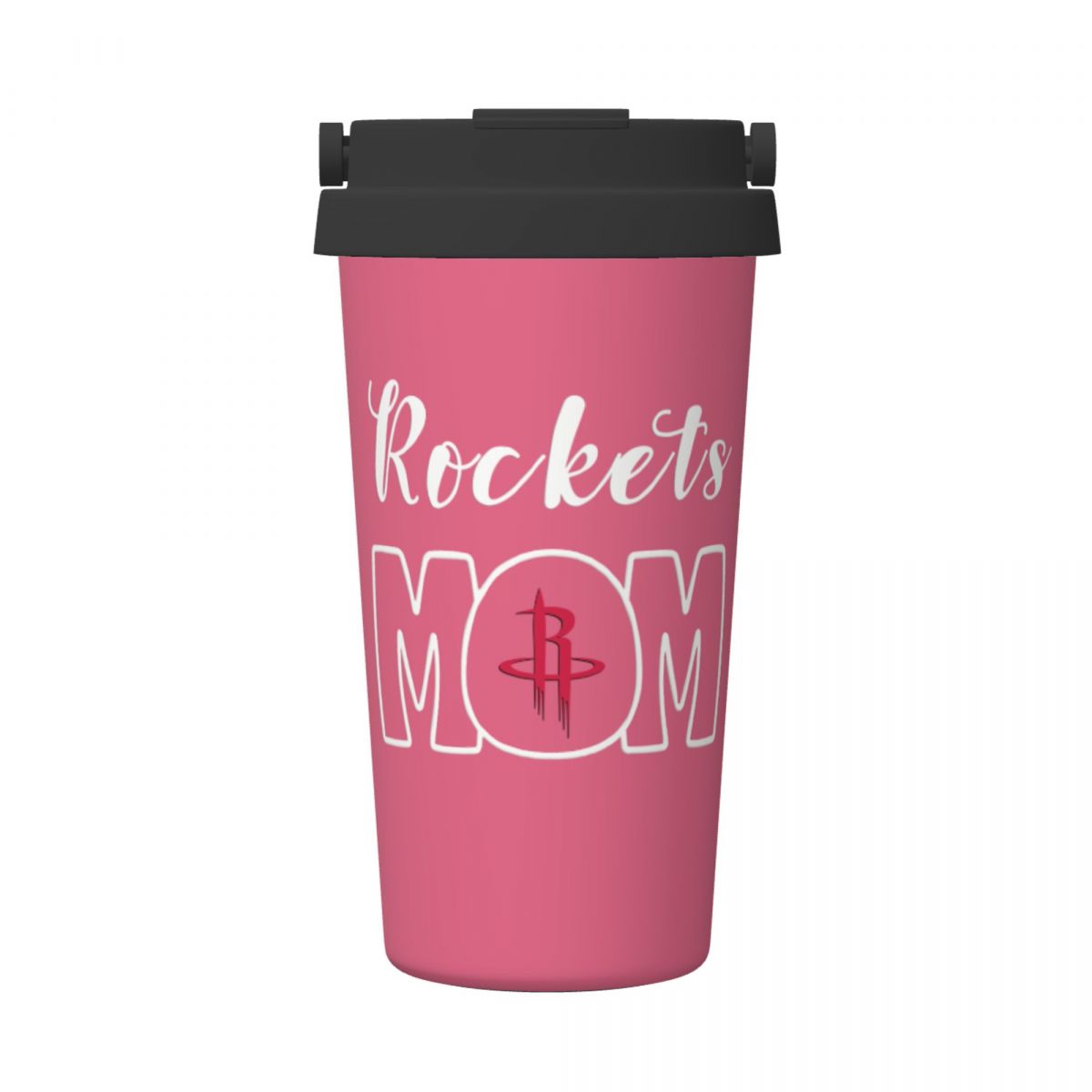 Houston Rockets Mom 16oz Stainless Steel Tumbler with Flip Lid Portable Handle