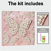 DIY Pearl Painting Butterfly for Home Decor with Frame(30x30cm)