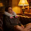 U Shape Hot Water Bag with Removable Flannel Cover Portable Neck Warmer Adjustable Snap Fastener Water Bag for Home/Office