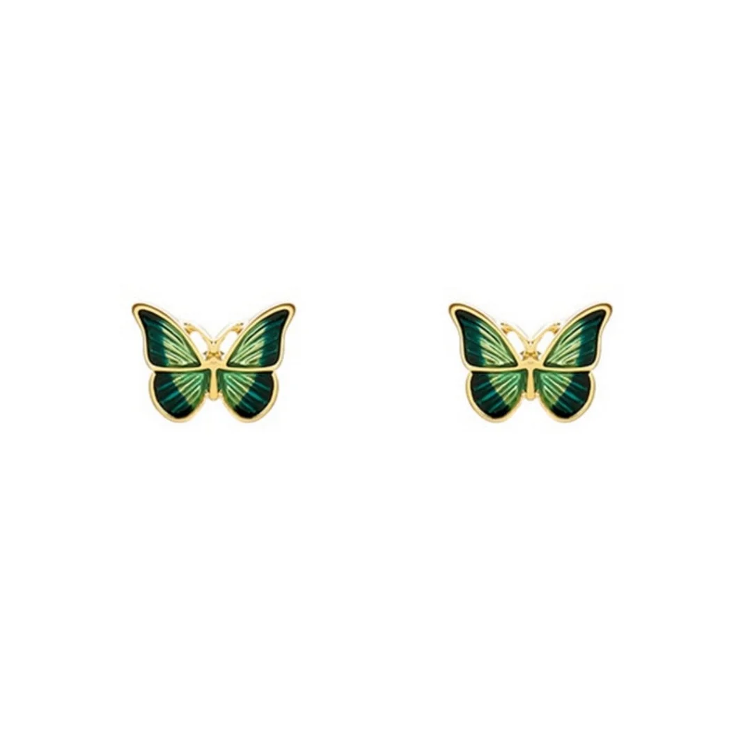 Butterfly Emerald Green Earrings