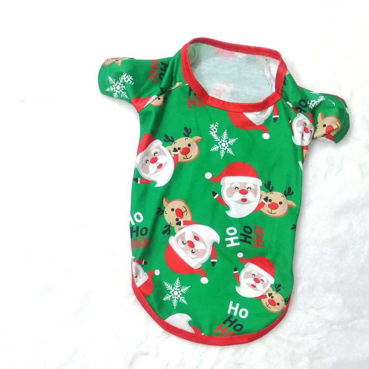 Christmas Santa Claus Print Family Matching Long-sleeve Elk Print Pajamas Sets (Flame Resistant)