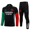 25/26 Arsenal Black Half-Zip Training Jacket Set