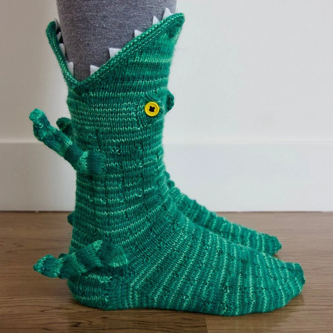 Crocodile Knit Socks