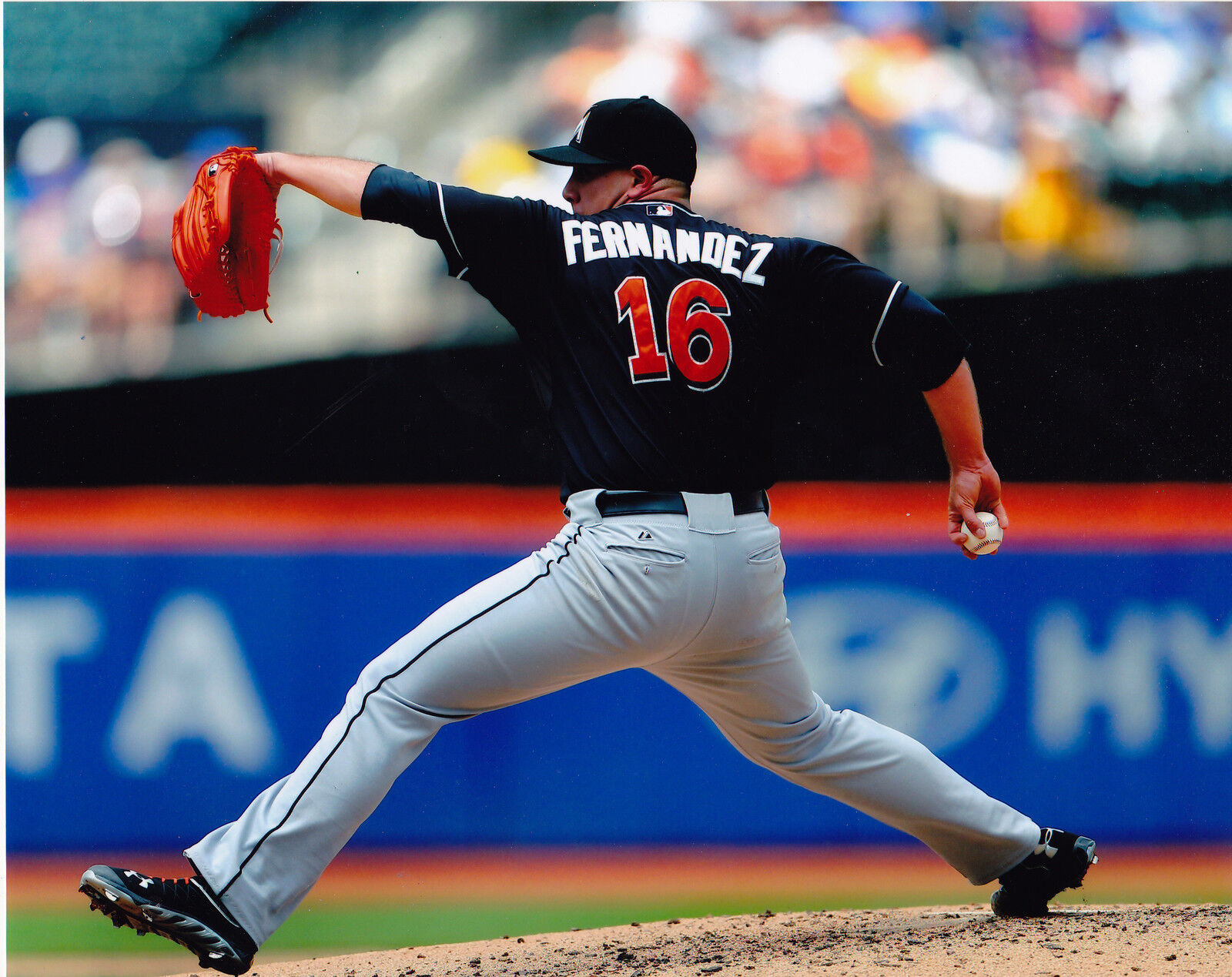 JOSE FERNANDEZ MIAMI MARLINS COLOR ACTION 8x10