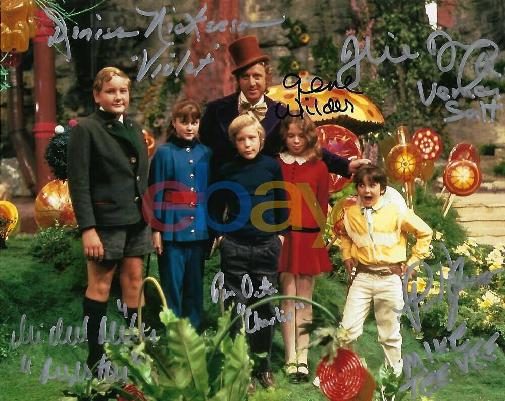 Willie Wonka cast signed 8x10 Photo Poster paintinggraph reprint