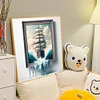 (40*40cm)Sailboat - Full Round Drill Diamond Painting