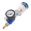 Air Pressure Regulator Gauge & Mini Inline Air Filter Separator JP/EU/US Adapter