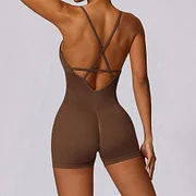 Guraa Seamless Yoga Set Women Tracksuit Fitness Rompers Sexy One Piece Sports Bra Gym Push Up Workout Clothes JumpSuits Sportswear