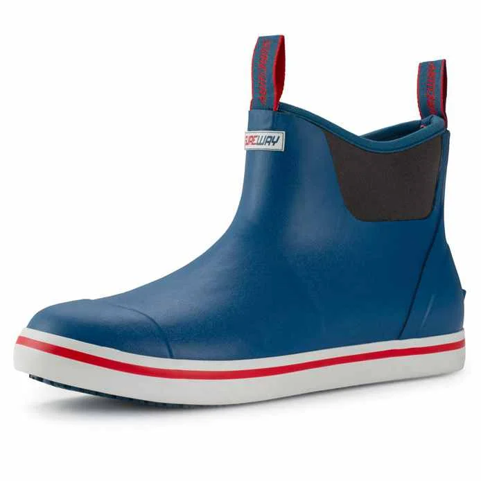 SUREWAY Men's Deck Boots Professional Non-Slip Fishing and Ankle Deck Boots Waterproof Rain Boots Surewaystore