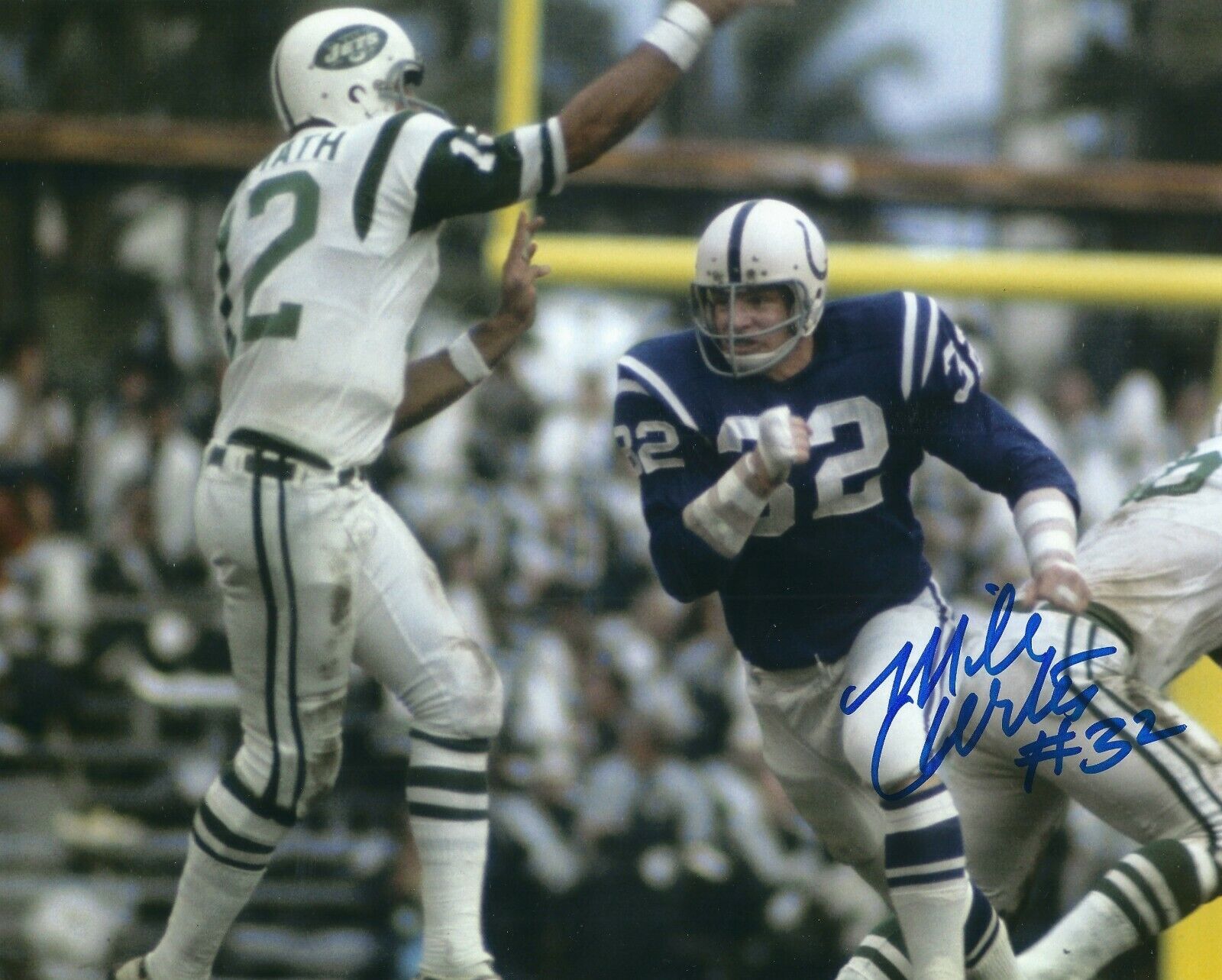 Autographed MIKE CURTIS Baltimore Colts 8X10 Photo Poster painting - w/COA