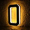 LED Illuminated Modern Address Sign IP44 Waterproof Personalized Solar Powered Address Number with Easy Installation UV Protection for Outside House Light Up Courtyard Hotel Bar