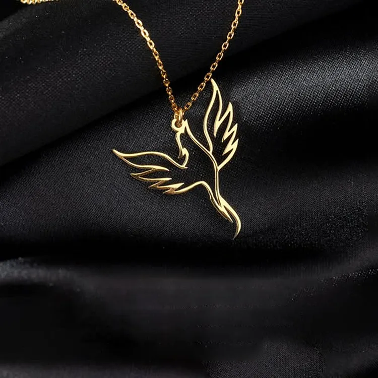 Fight Like A Phoenix Breast Cancer Awareness Fire Bird Necklace