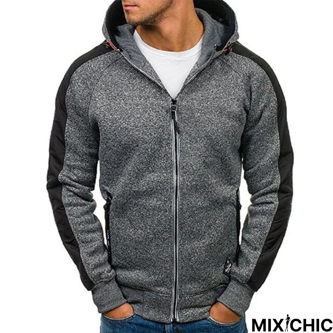 Mens Plus Size Zipper Hoodies Long Sleeve Sportswear Tracksuit Hooded Sweatshirt Casual Jackets and Coats