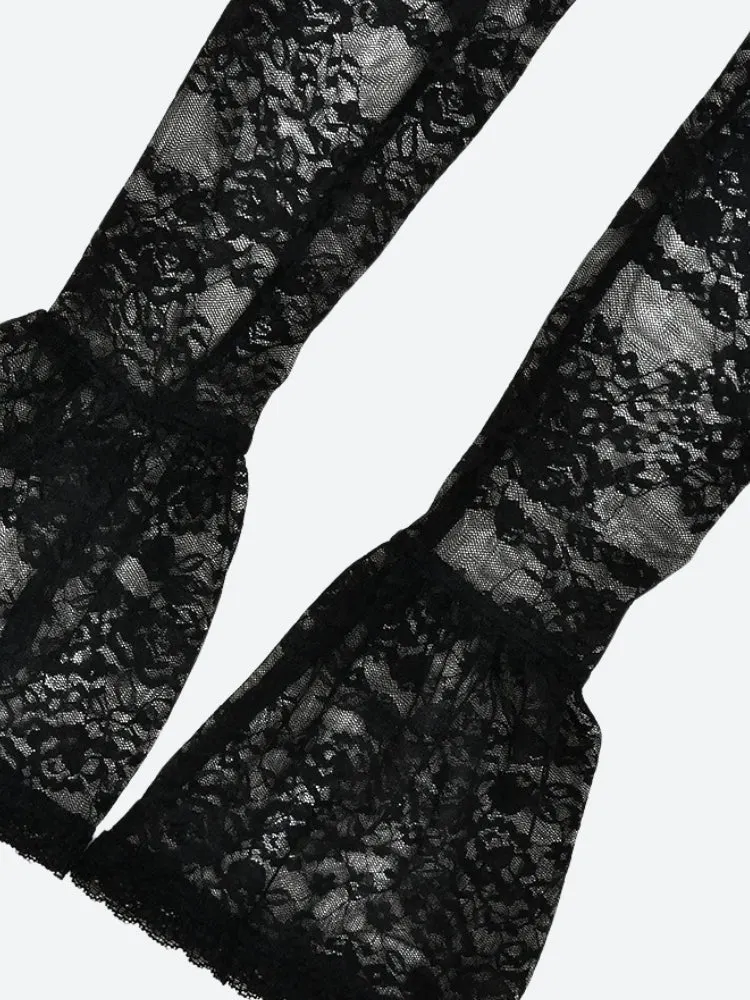 Brownm Piece Lace Corset Bolero Top