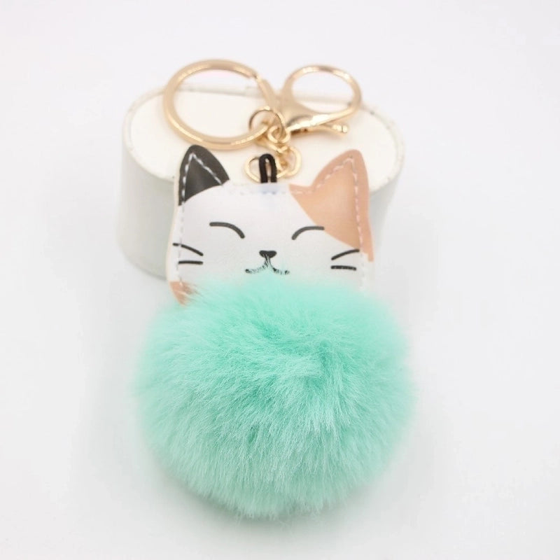 Cute Little Cat Key Chain Pendant School Bag Purse Plush Pendant Jewelry