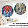 2pcs DIY Lion Diamond Art Window Hanging Pendant Door Decoration