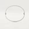 Cartier 18k White Gold Love Bangle Bracelet Size 17