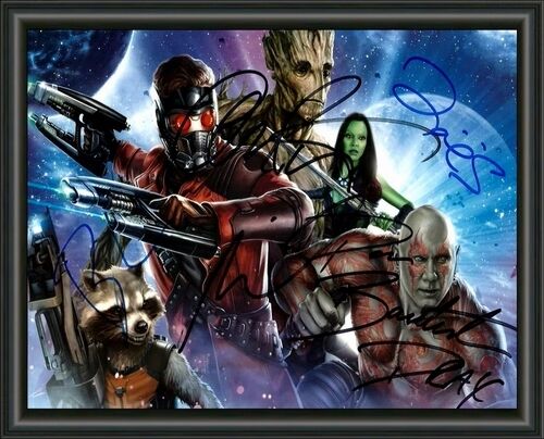 GUARDIANS OF THE GALAXY CAST - A4 SIGNED AUTOGRAPHED Photo Poster painting POSTER -  POSTAGE