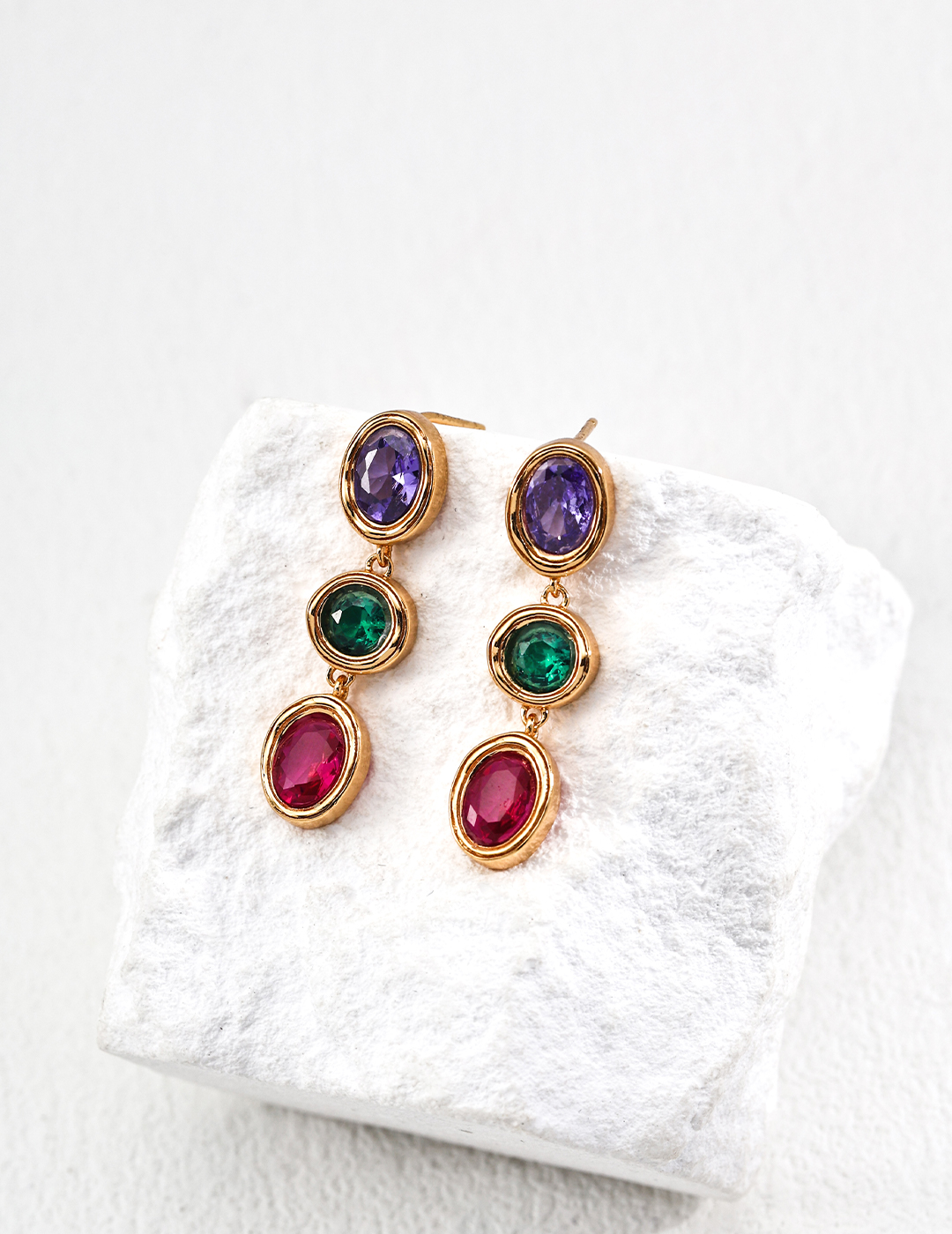 Colorful Zircon Earrings