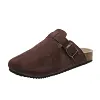Women's Birken Outer Wear Leather Boston Slippers