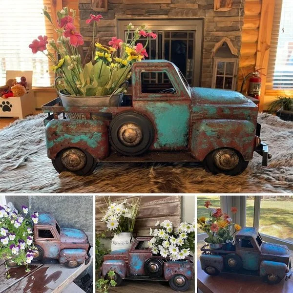 Last Day 50% OFF-Large Rustic Farmhouse Truck Decor