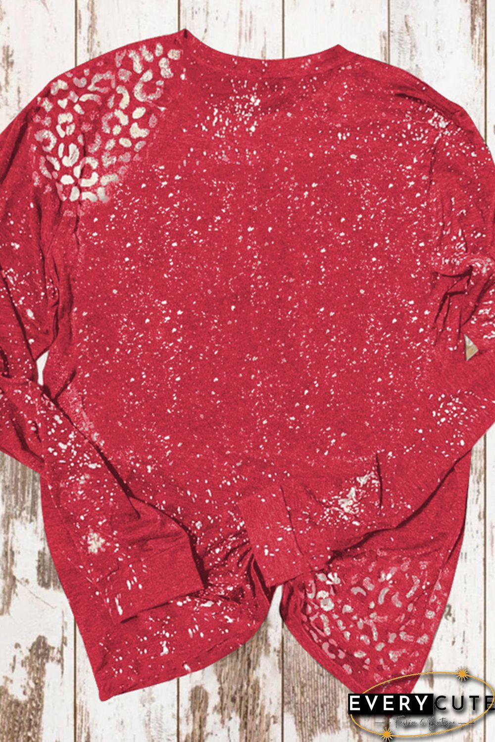 Red Bleached All I Want for Christmas Is A Silent Night Graphic Top