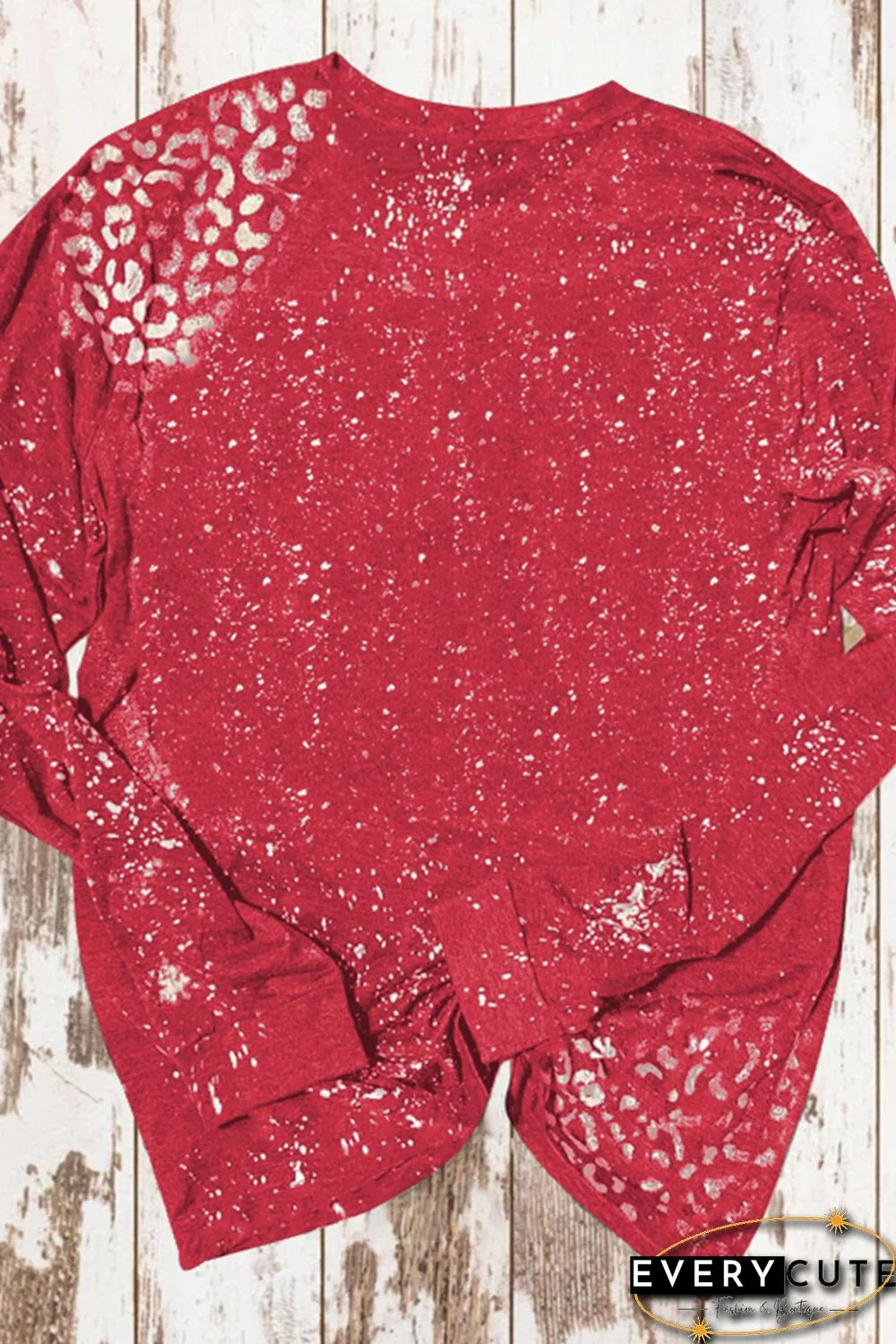 Red Bleached All I Want for Christmas Is A Silent Night Graphic Top