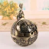 Retro Windproof Ashtray Hand-Carved Creative Personality Bronze Metal Windproof Ashtray