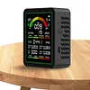 9 In 1 Multifunctional Air Quality Detector Carbon Dioxide Airs Tester Gas Detector LCD Screen Temperature/Humidity Tester Noise/CO2/TVOC/AQI/C6H6/HCHO/CO Detect