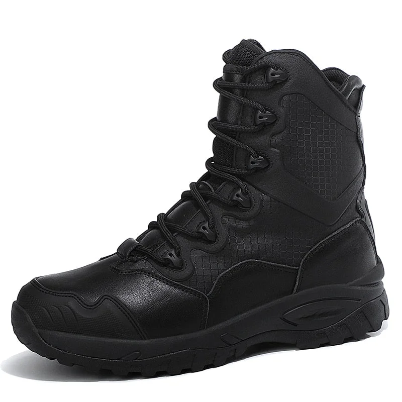 Winter Autumn Men Military Boots Quality Special Force Tactical Desert Combat Ankle Boats Army Work Shoes Leather Outdoor Boots