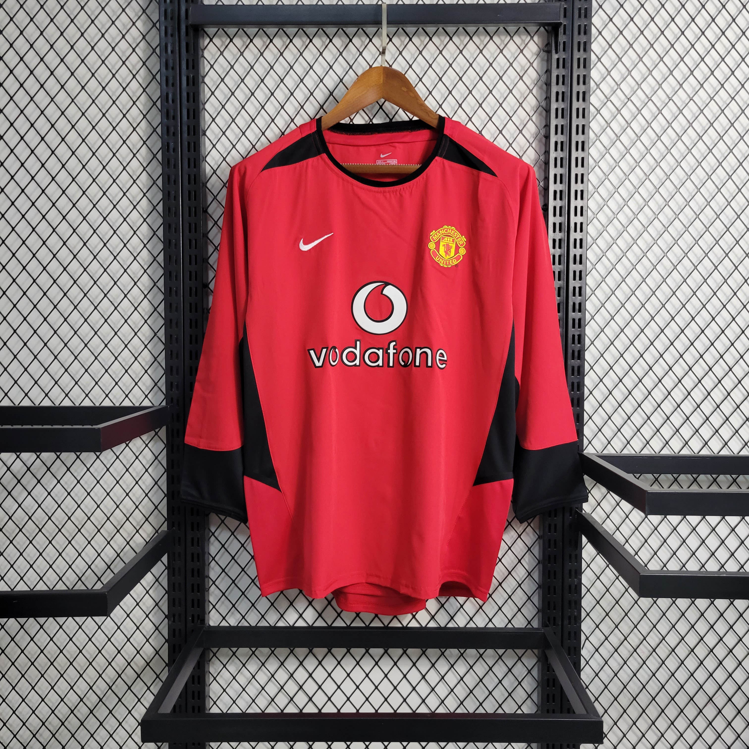 Manchester United Retro 02-04 Home Long Sleeve Jersey