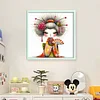 Cartoon Japanese Geisha-11CT Stamped Cross Stitch 40*40cm/15.75*15.75in