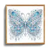 Blue Butterfly DIY Partial Drill Diamond Painting Kit for Adults 30x30cm