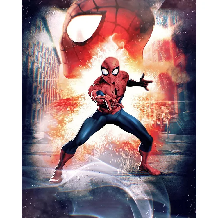 Spider Man (40*50CM) 11CT Stamped Cross Stitch gbfke