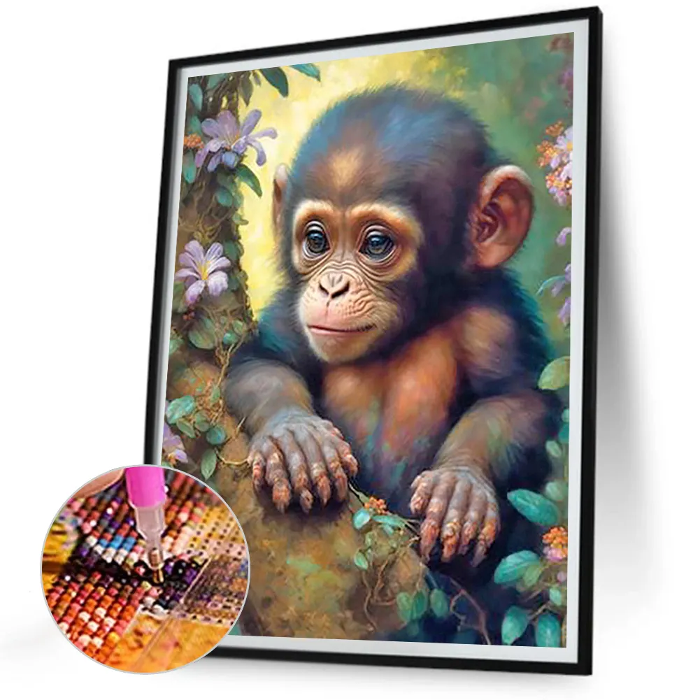 Diamond Painting - Full Round Drill - Monkey(Canvas|30*40cm)
