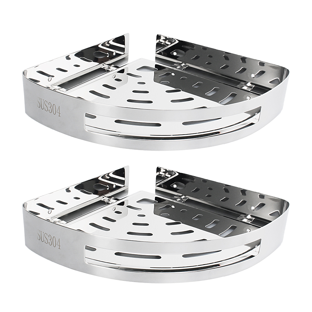 

2 X Stainless Steel Bathroom Shelf Shampoo Storage Racks Kitchen Holder, 501 Original