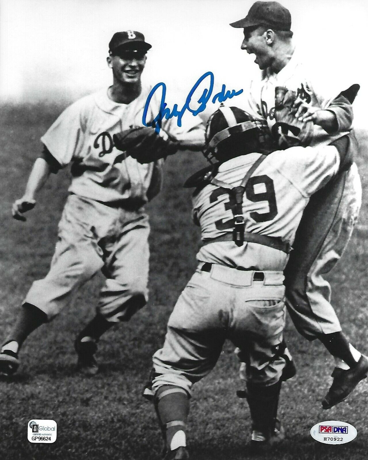 Johnny Podres Signed Dodgers Baseball 8x10 Photo Poster painting PSA/DNA COA Picture Autograph