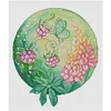 [Brand]Round Flower Lupine - 14CT Stamped Cross Stitch - 30*35cm - Flower